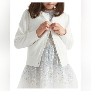 🤍 Seed Heritage Classic White CardiganGirls Size 3T Cotton Knit Wardrobe Staple
